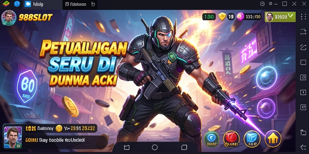 Tangkapan layar menunjukkan aksi mendebarkan dalam 988SLOT.