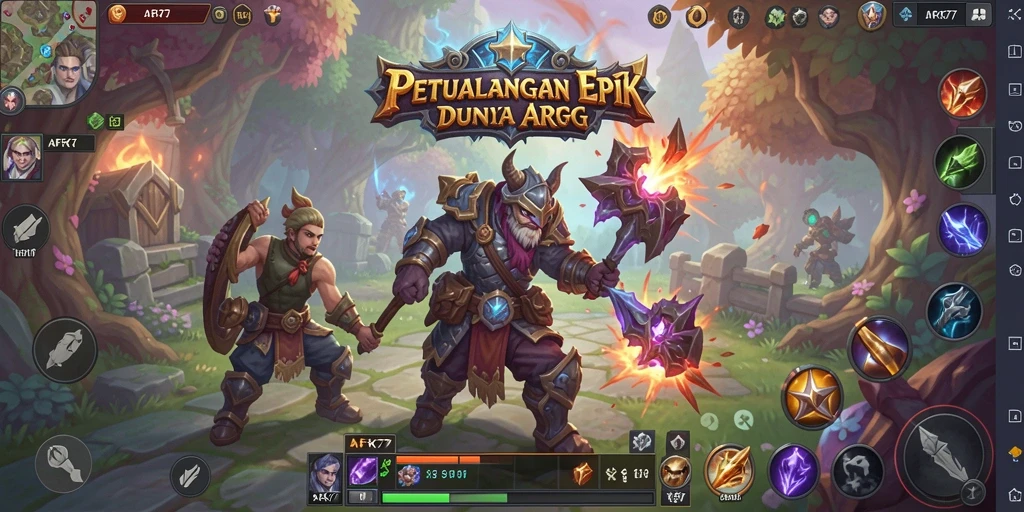 Gameplay ARPG yang menegangkan dan mendebarkan di AFK77.