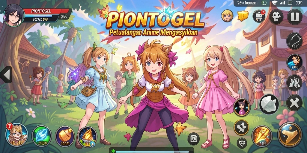 Gameplay PIONTOGEL dengan karakter anime yang menarik.